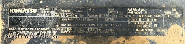 image for item DO2497 2018 Komatsu  PC210LC-11 excavator