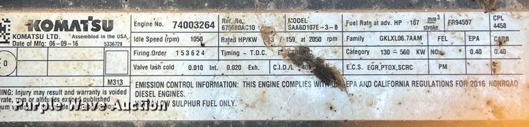 image for item DO2499 2016 Komatsu PC290LC-11 long reach excavator