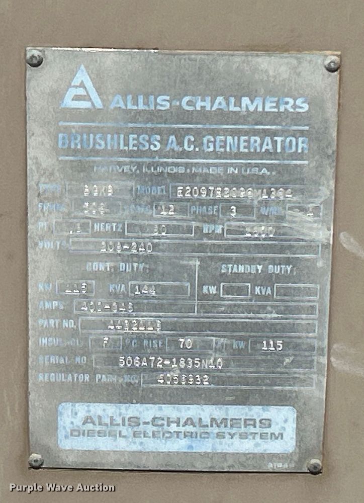 image for item DO6576 Allis Chalmers 8GKB generator