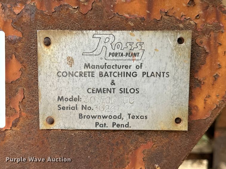 image for item DP6706 Ross 30 Ton DC batch plant