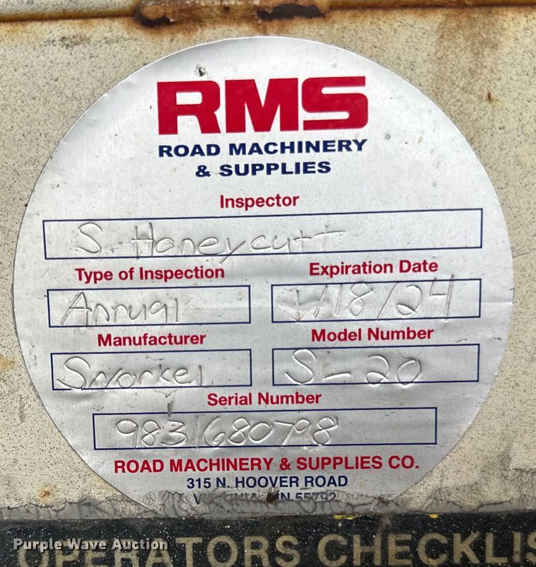 image for item DP8444 Snorkel  SL20 Wildcat  scissor lift