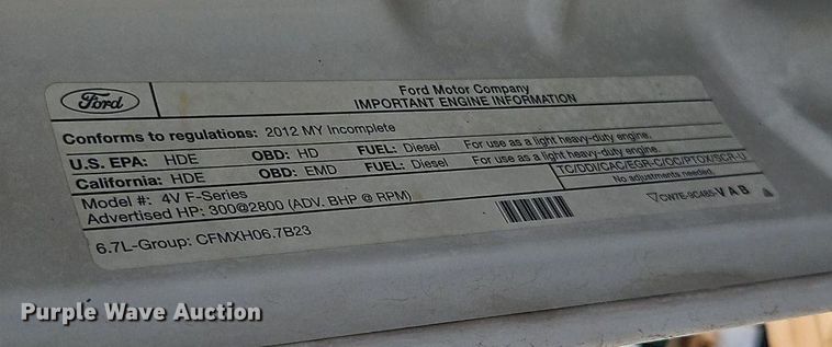 image for item DR8668 2012 Ford  F550 XL Super Duty utility / service truck