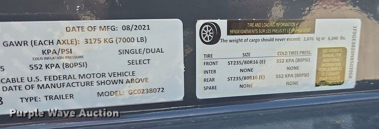 image for item DS4749 2022 Boss Trailers GC0238072 equipment trailer