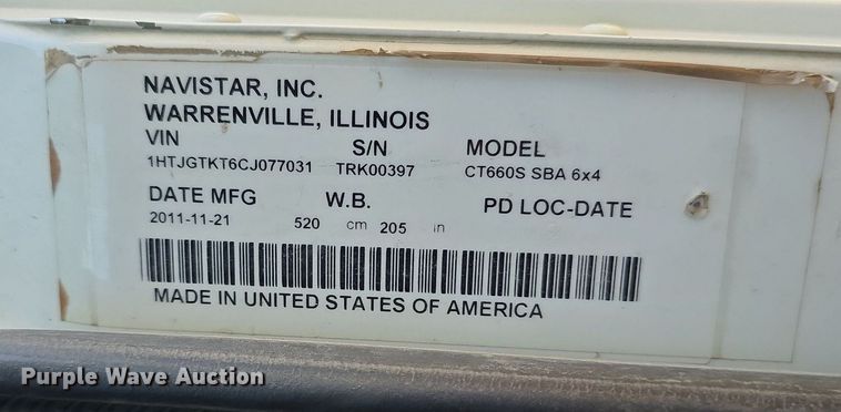 image for item DS4759 2012 Caterpillar CT660 dump truck