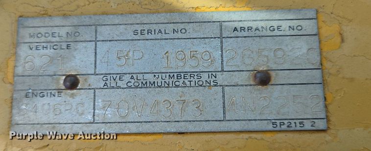 image for item DS7505 1978 Caterpillar 621 water wagon