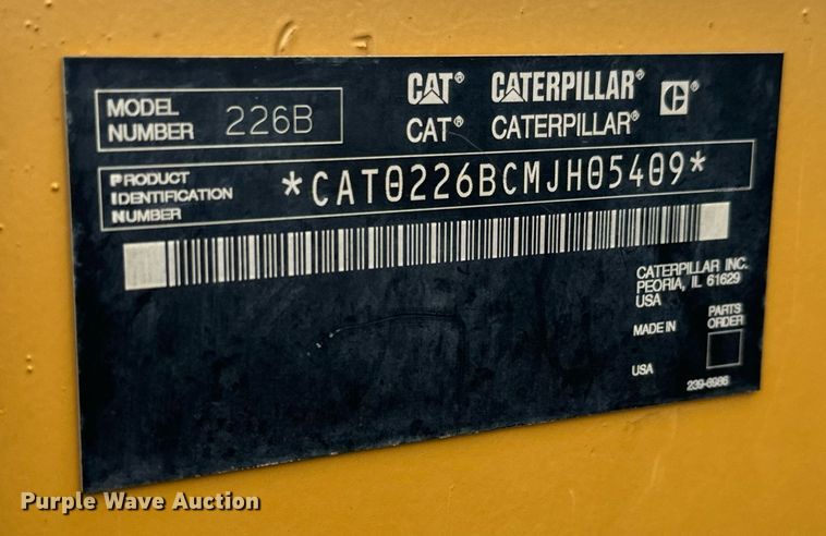 image for item DS7522 2006 Caterpillar 226B skid steer loader