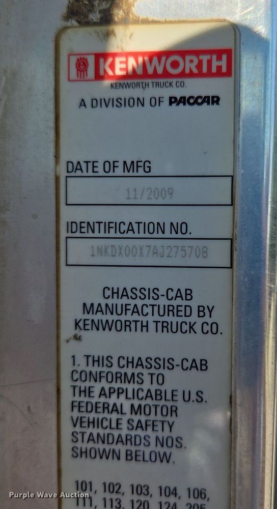 image for item DT7757 2010 Kenworth T800 dump truck