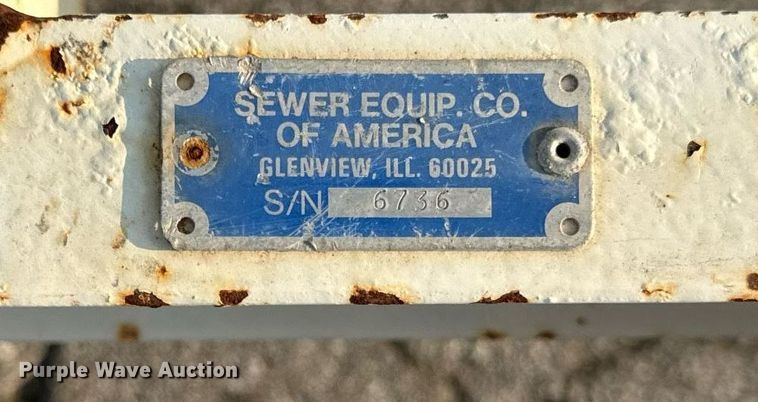 image for item DV5905 1996 Sewer Equipment of America  747 sewer jetter trailer 