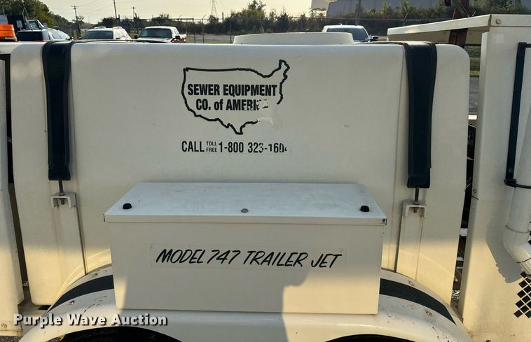 image for item DV5905 1996 Sewer Equipment of America  747 sewer jetter trailer 