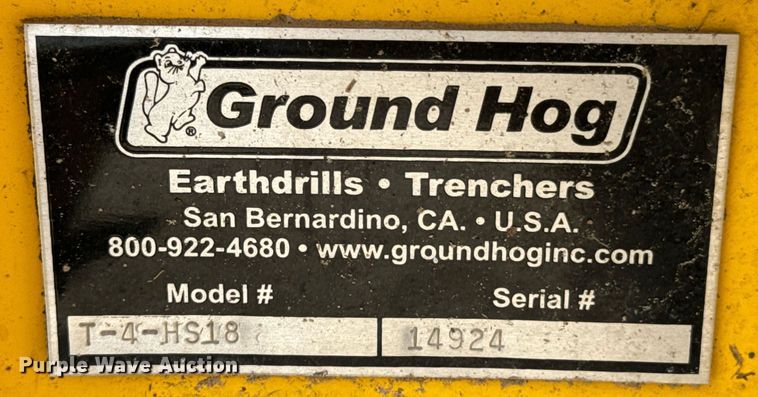 image for item DX1123 Ground Hog  T-4 trencher