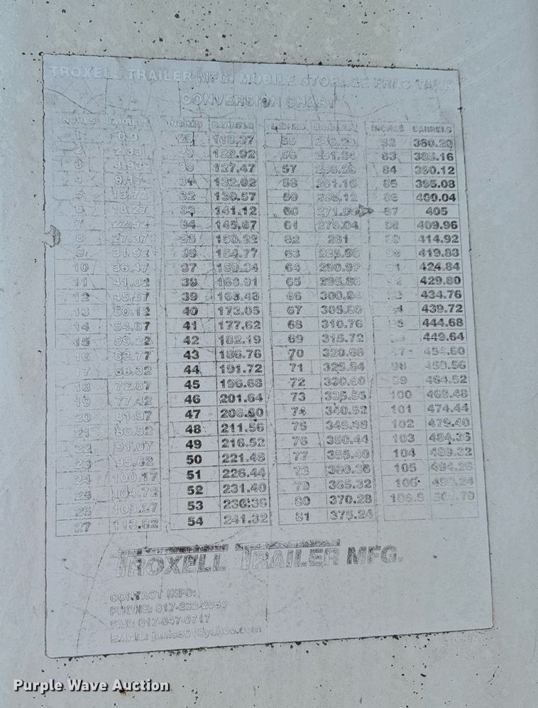 image for item DX1147 2007 Troxell frac tank trailer