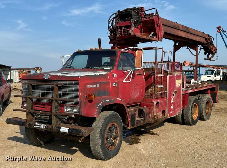 image for item DX1148 1985 Chevrolet Kodiak  digger derrick truck