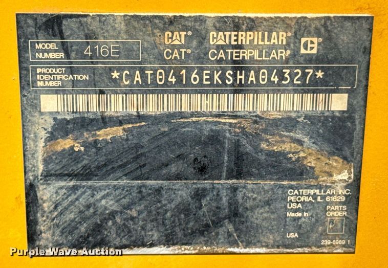 image for item DX1178 2008 Caterpillar 416E backhoe