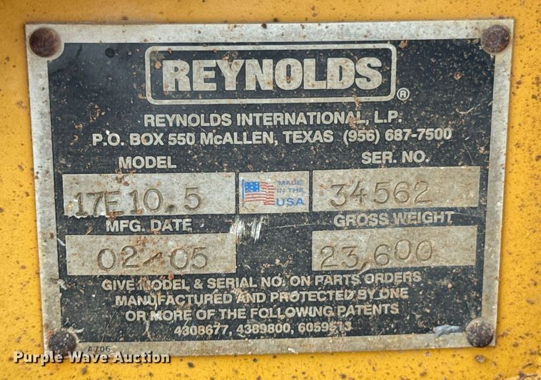 image for item DX1180 2004 Reynold  17E10.5 scraper