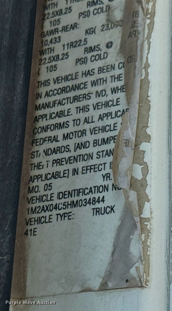 image for item DX1188 2017 Mack GU713 dump truck