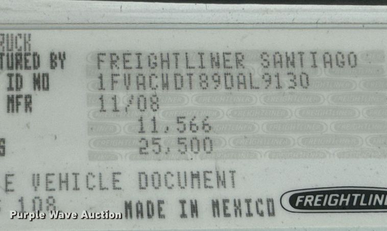 image for item DX1192 2009 Freightliner M2 dump truck