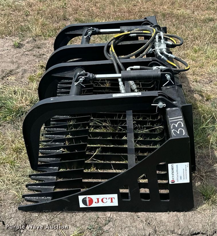 image for item DX1207 JCT Attachments skid steer grapple bucket