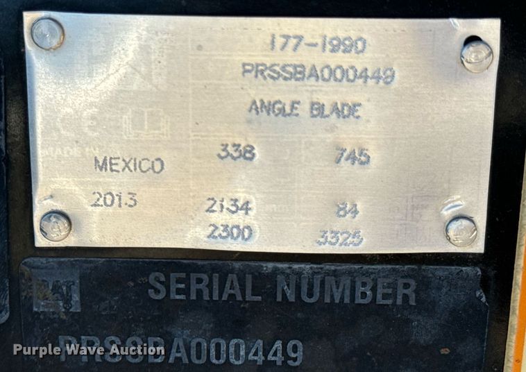 image for item DX1216 2013 Caterpillar skid steer dozer blade