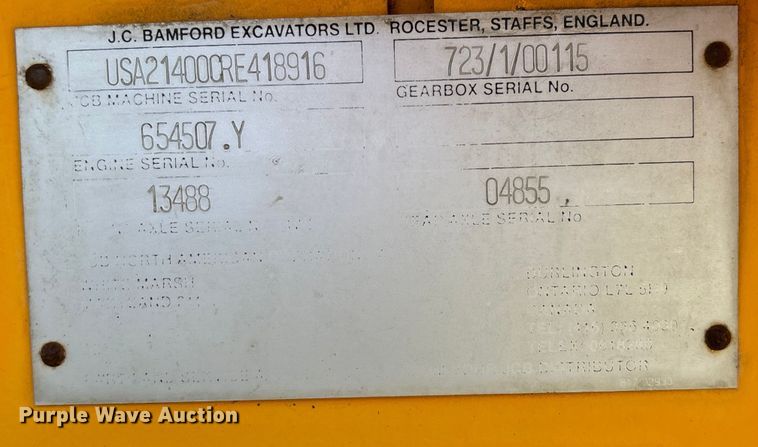 image for item EE7552 1994 JCB 214 backhoe