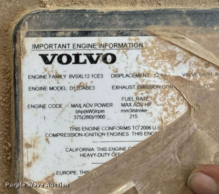 image for item EE7637 2007 Volvo A40D haul truck