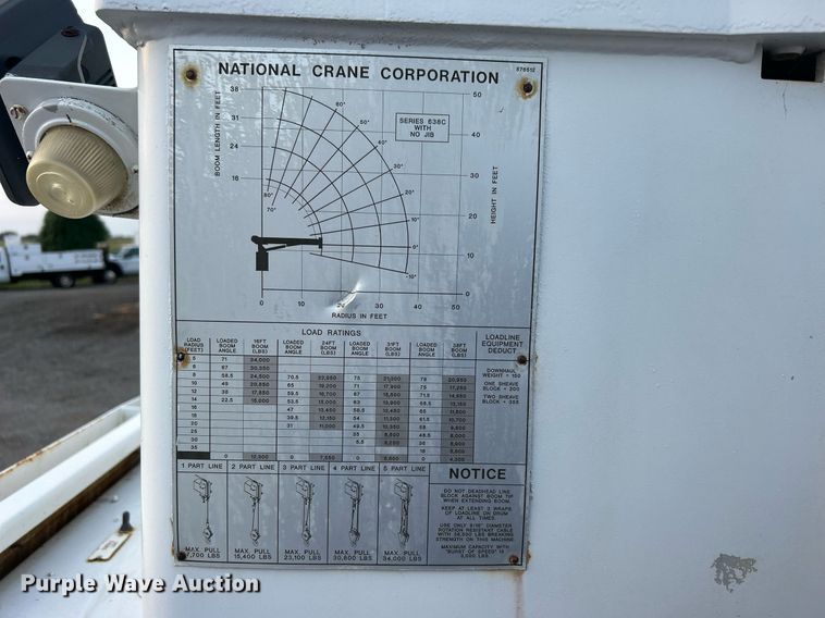 image for item EG1000 1998 International  4900 crane truck