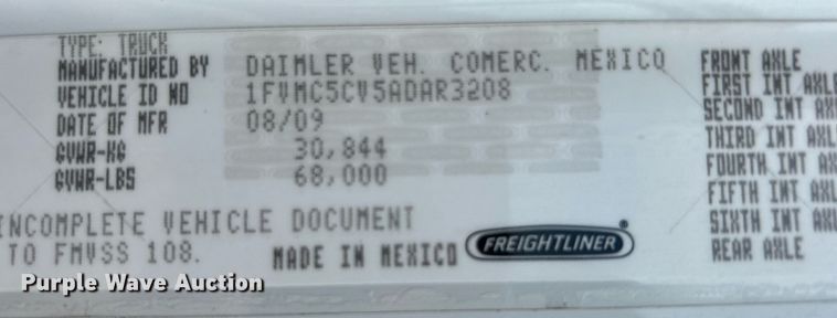 image for item EG1003 2010 Freightliner  Business Class M2 grapple crane truck