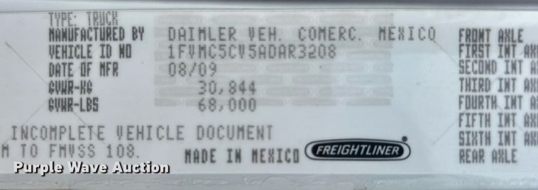 image for item EG1003 2010 Freightliner  Business Class M2 grapple crane truck