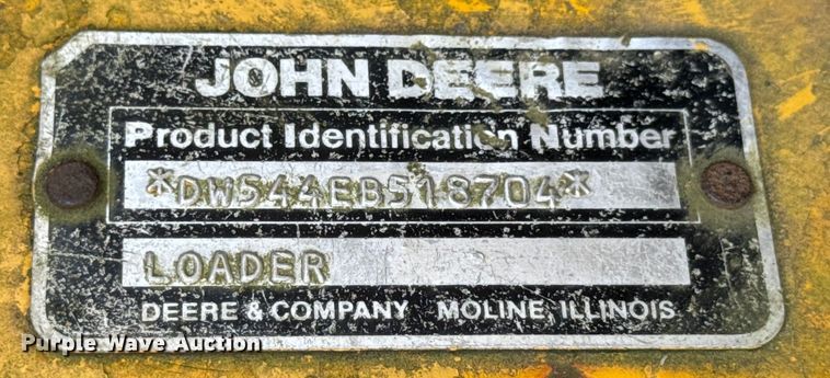 image for item EH6989 1988 John Deere 544E wheel loader