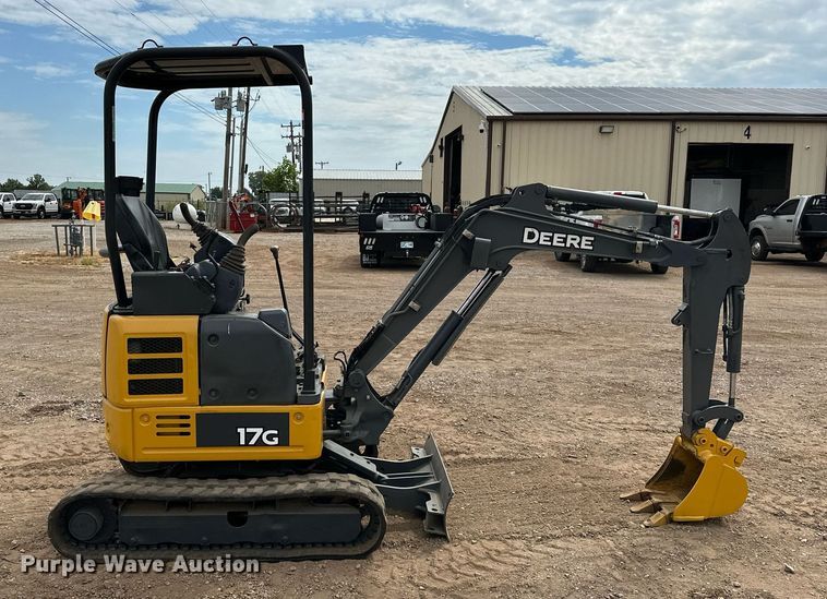 image for item EJ8967 2016 John Deere 17G mini excavator