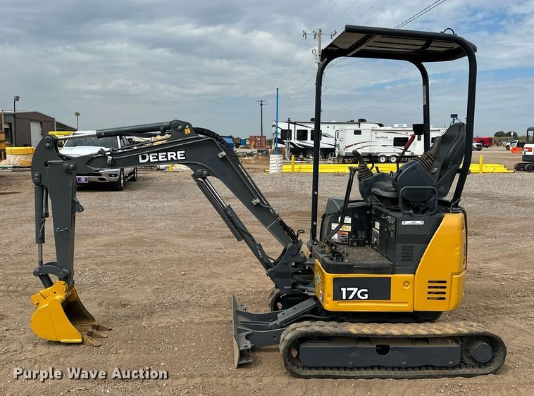 image for item EJ8967 2016 John Deere 17G mini excavator