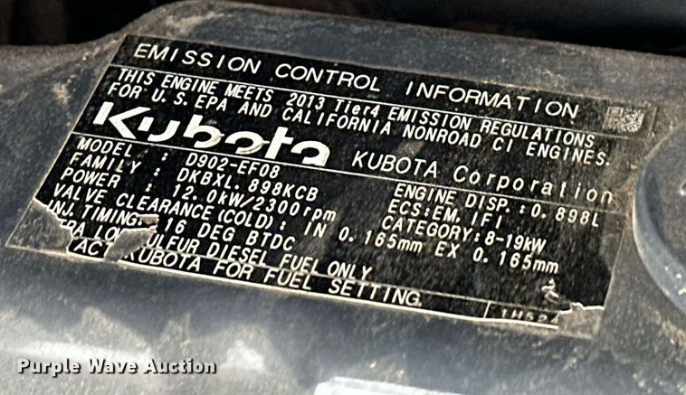 image for item EJ8971 2014 Kubota  KX018-4 mini excavator