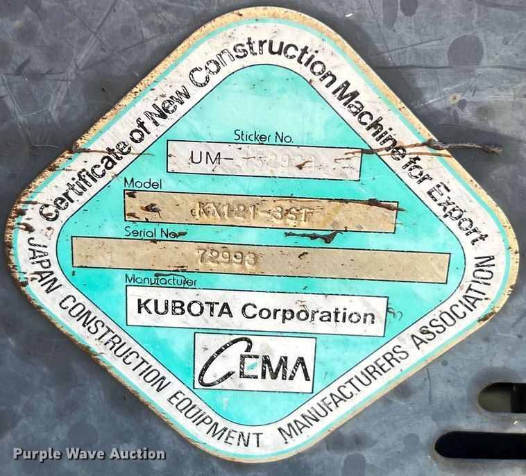 image for item EK3246 2011 Kubota  KX121-3ST mini excavator