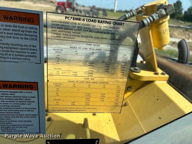 image for item EK3249 2007 Komatsu  PC78MR-6 mini excavator