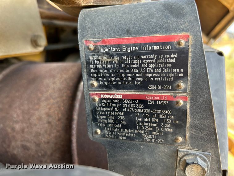 image for item EK3249 2007 Komatsu  PC78MR-6 mini excavator