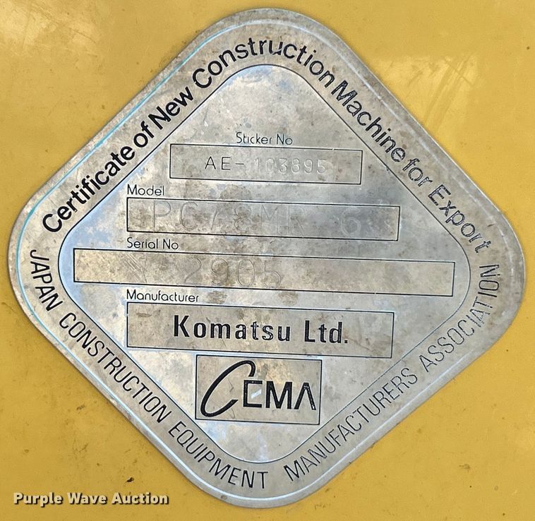 image for item EK3249 2007 Komatsu  PC78MR-6 mini excavator
