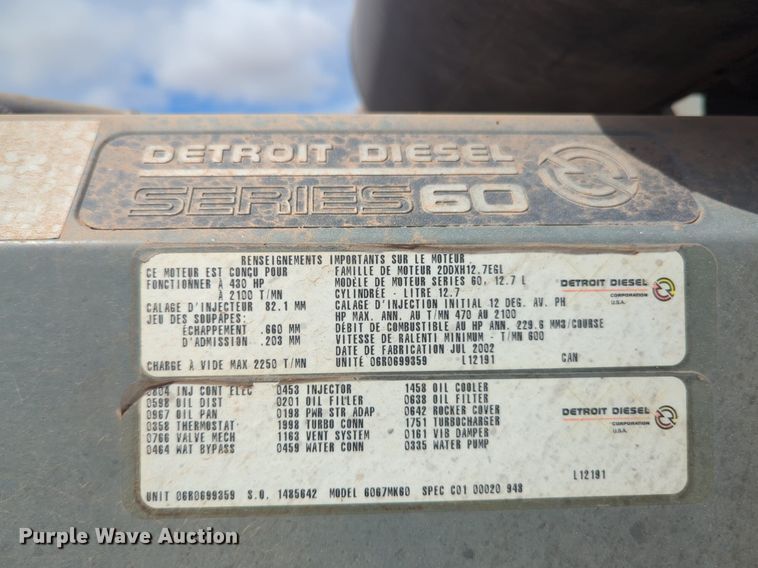 image for item EQ2034 2003 Freightliner  FLD dump truck