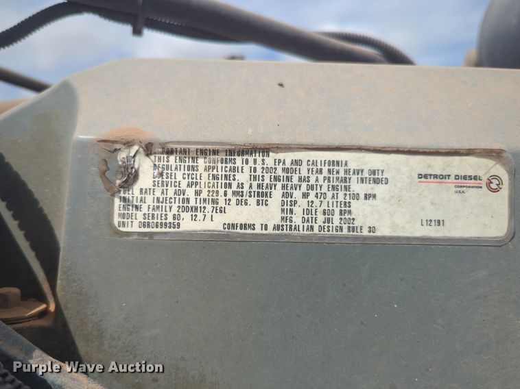 image for item EQ2034 2003 Freightliner  FLD dump truck