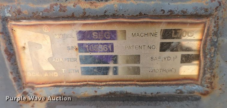 image for item EQ2114 Rockland SBG wheel loader grapple bucket