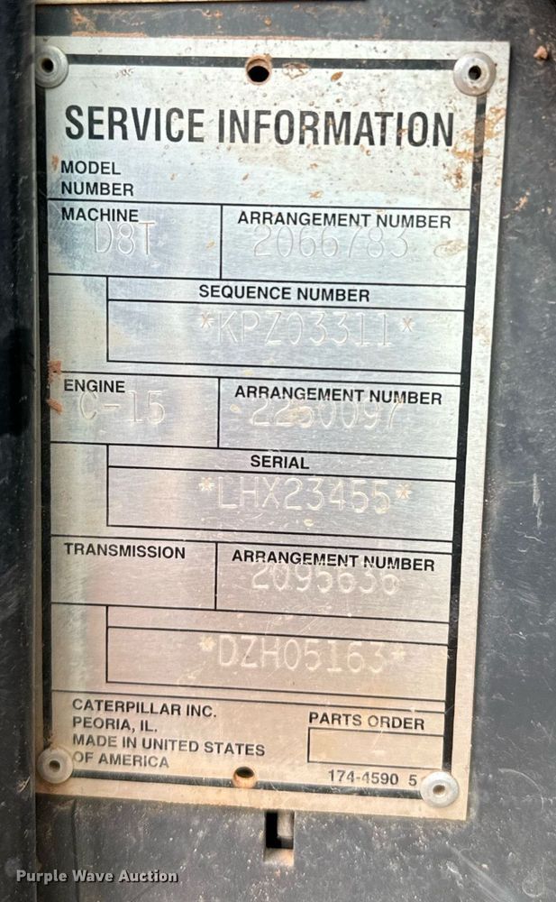 image for item IE9044 2009 Caterpillar  D8T dozer
