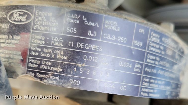 image for item KA9862 1994 Ford L8000 dump truck