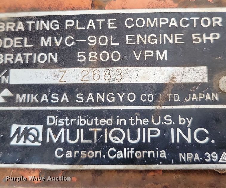 image for item KA9865 (4) plate compactors