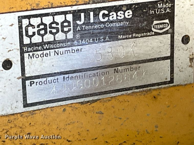 image for item LC9037 1988 Case 580K backhoe
