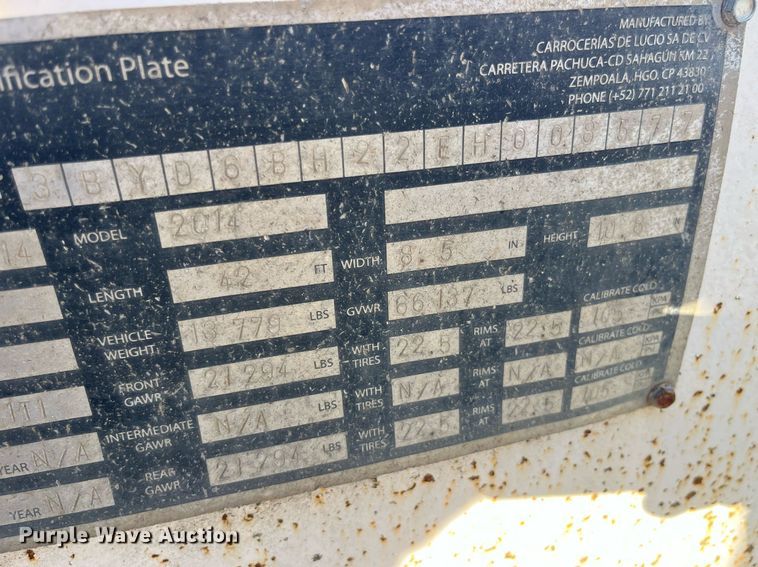 image for item LC9043 2014 DeLucio bottom dump trailer