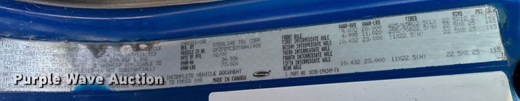 image for item LG9000 2000 Sterling L-Line ready mix truck