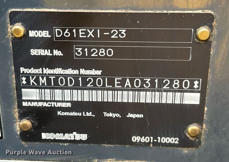 image for item LG9004 2015 Komatsu D61EXI-23 dozer