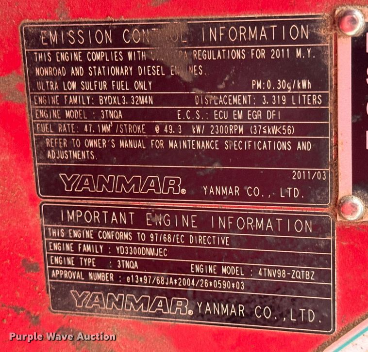 image for item LG9006 2011 Takeuchi TB180 FR mini excavator