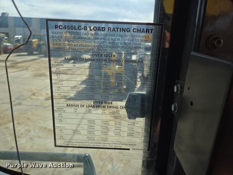 image for item LG9007 2011 Komatsu PC450LC-8 excavator