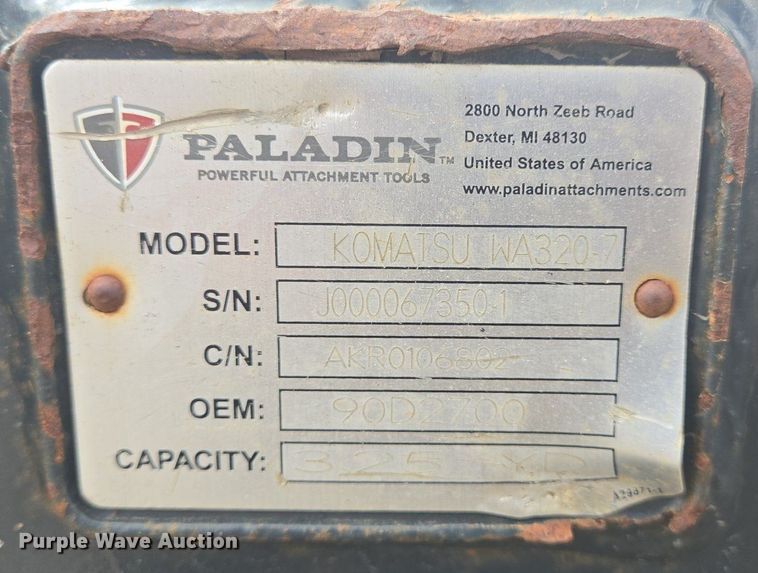 image for item LG9008 2012 Komatsu WA320-6 wheel loader