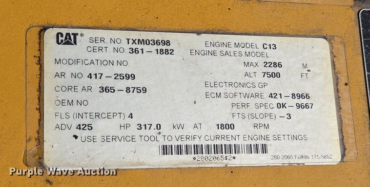 image for item LG9009 2013 Caterpillar  349EL excavator