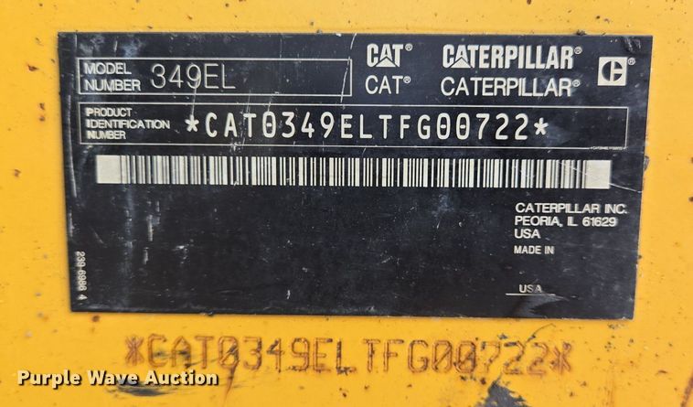 image for item LG9009 2013 Caterpillar  349EL excavator